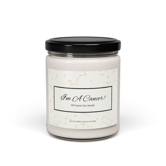 Zodiac Sign Cancer Scented Soy Candle, 9oz