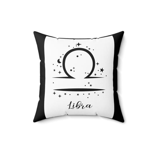 libra Zodiac Spun Polyester Square Pillow