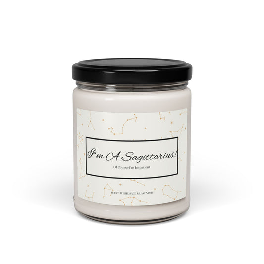 Sagittarius Zodiac Scented Soy Candle, 9oz