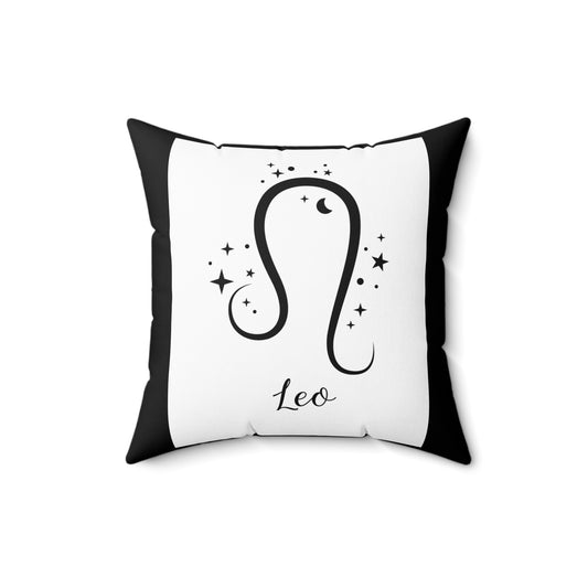 Leo Zodiac Spun Polyester Square Pillow