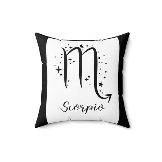 Scorpio Zodiac Spun Polyester Square Pillow