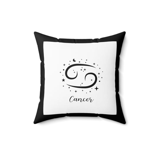 Cancer Zodiac Spun Polyester Square Pillow